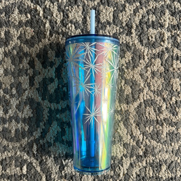 Starbucks 2023 Blue Snowflake Iridescent Tumbler Cold Cup- Venti - Picture 3 of 6